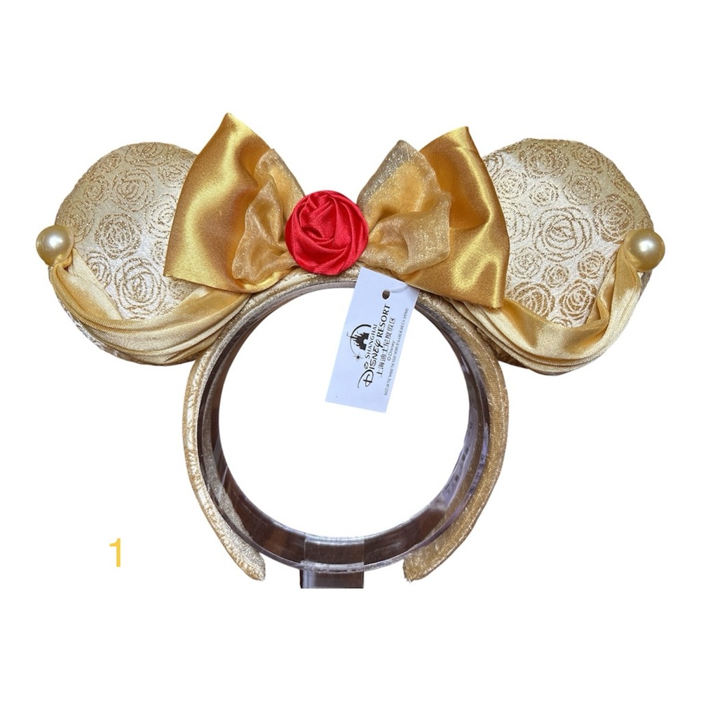 Disney Minnie Mouse Ears Princess Belle Beauty and the Beast Headband NWT 1
